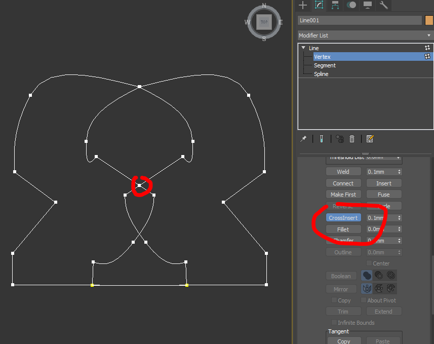 Solved: How to add Vertex to spline's segments intersection? - Autodesk  Community - 3ds Max