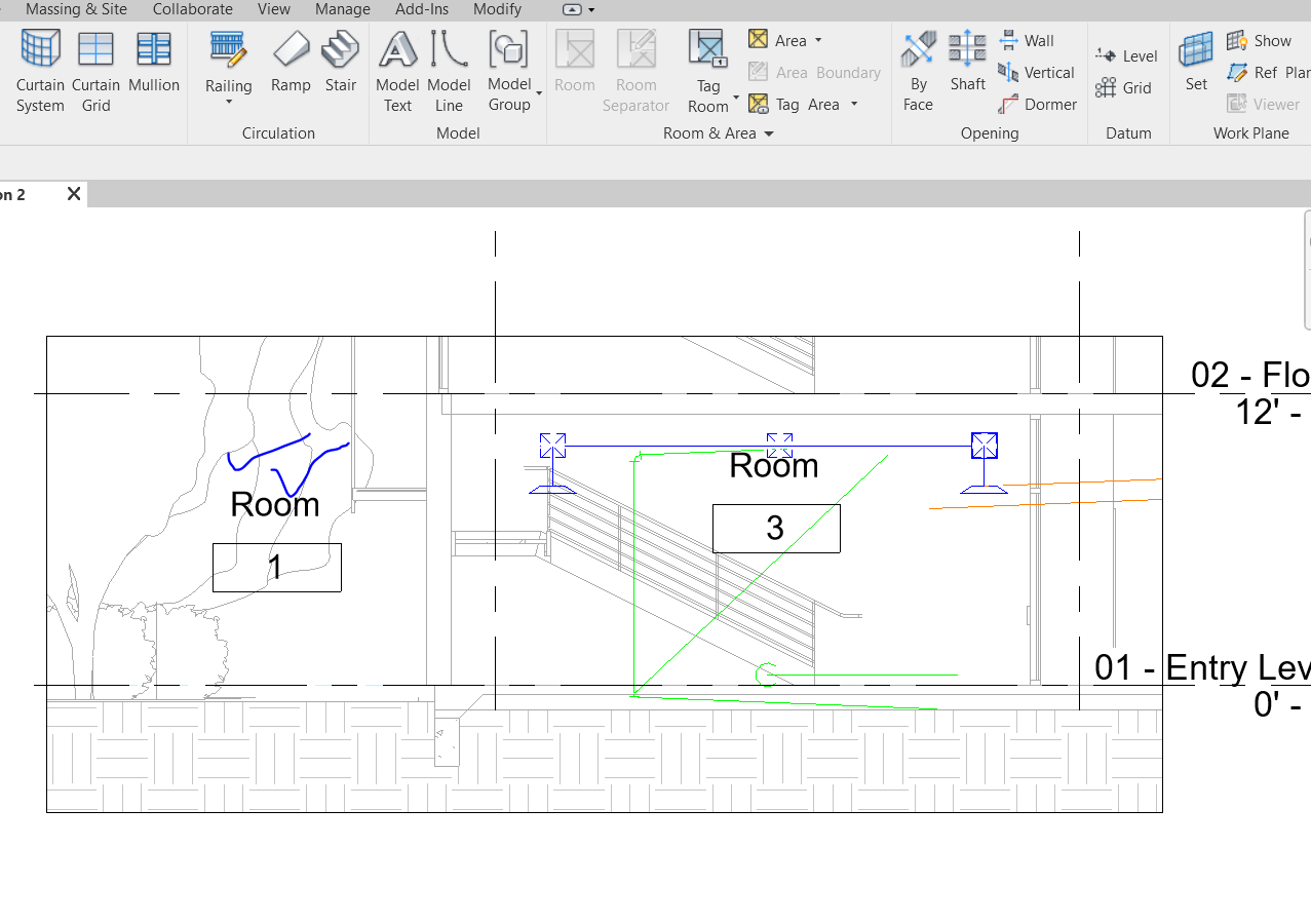 Solved: Can't tag a room beyond the section view - Autodesk Community