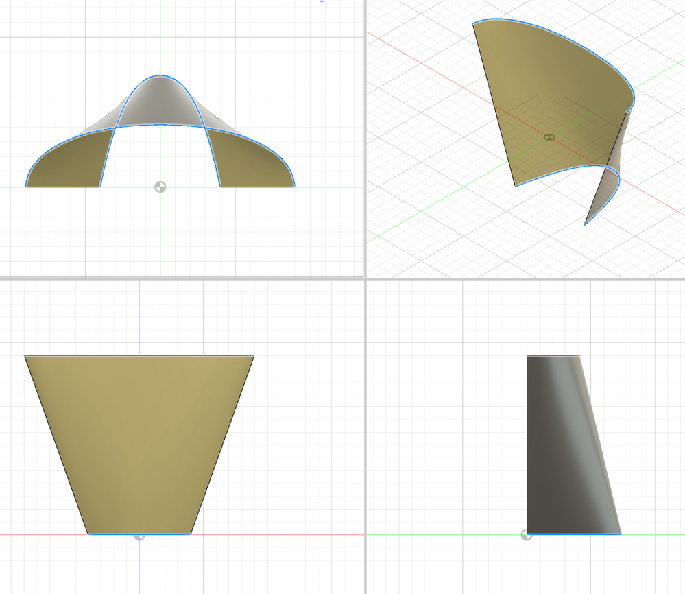 Wrap flat surface around curved lines or loft with sheet bending  constraints - Autodesk Community - Fusion 360