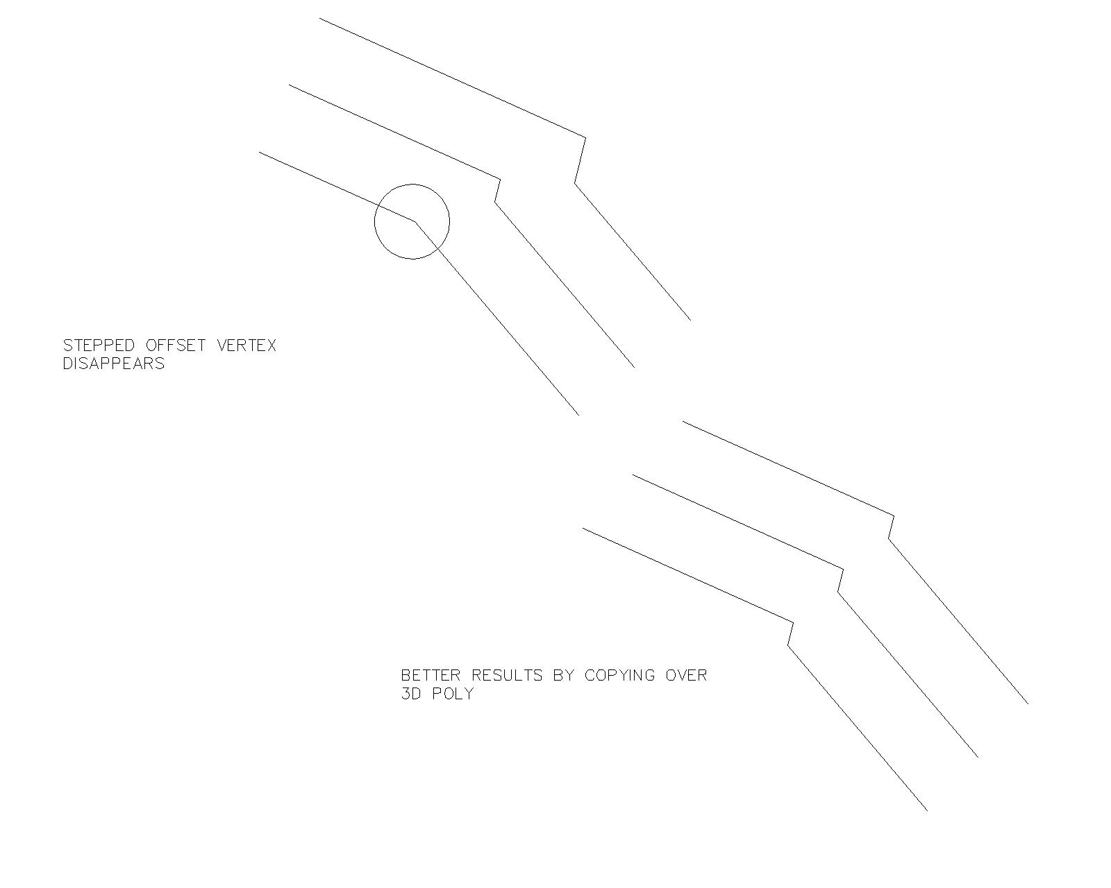 Project 3d poly onto section view continuously not just when it crosses ...