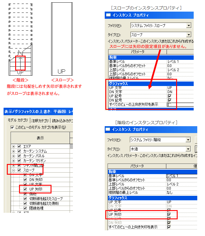 平面図で階段のようにスロープも勾配を示す矢印を表示できるようにして欲しい Autodesk Community