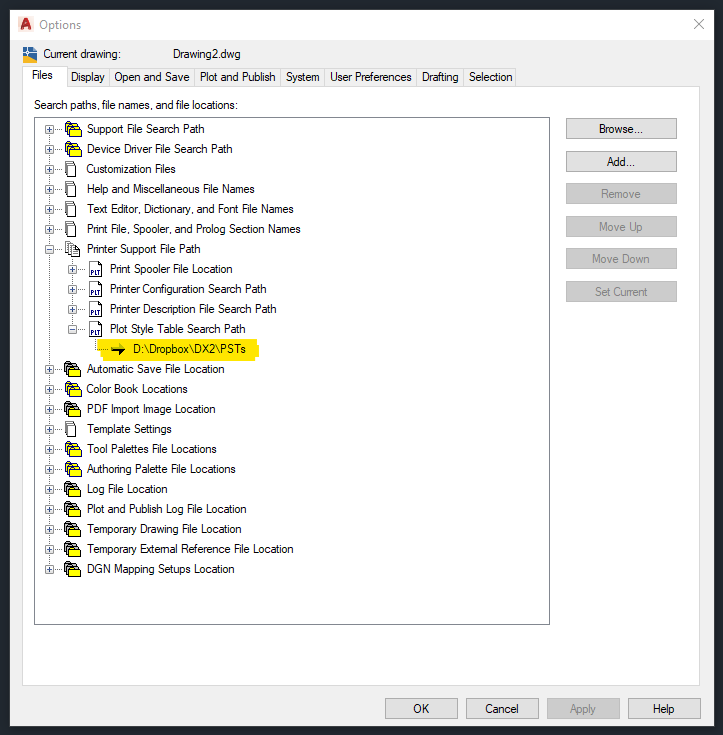 Plot Style Table drop-down list empty - Autodesk Community