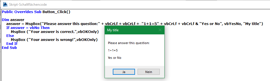 Solved: VB.Net: messagebox with Yes/No Buttons? - Autodesk Community -  AutoCAD Map 3D