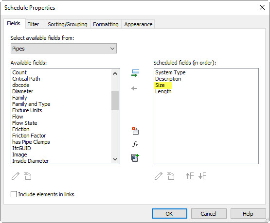 Pipe Schedule not showing pipe sizes - Autodesk Community