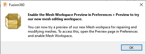 Solved: Mesh Workspace enabling but not recognizing - Autodesk Community