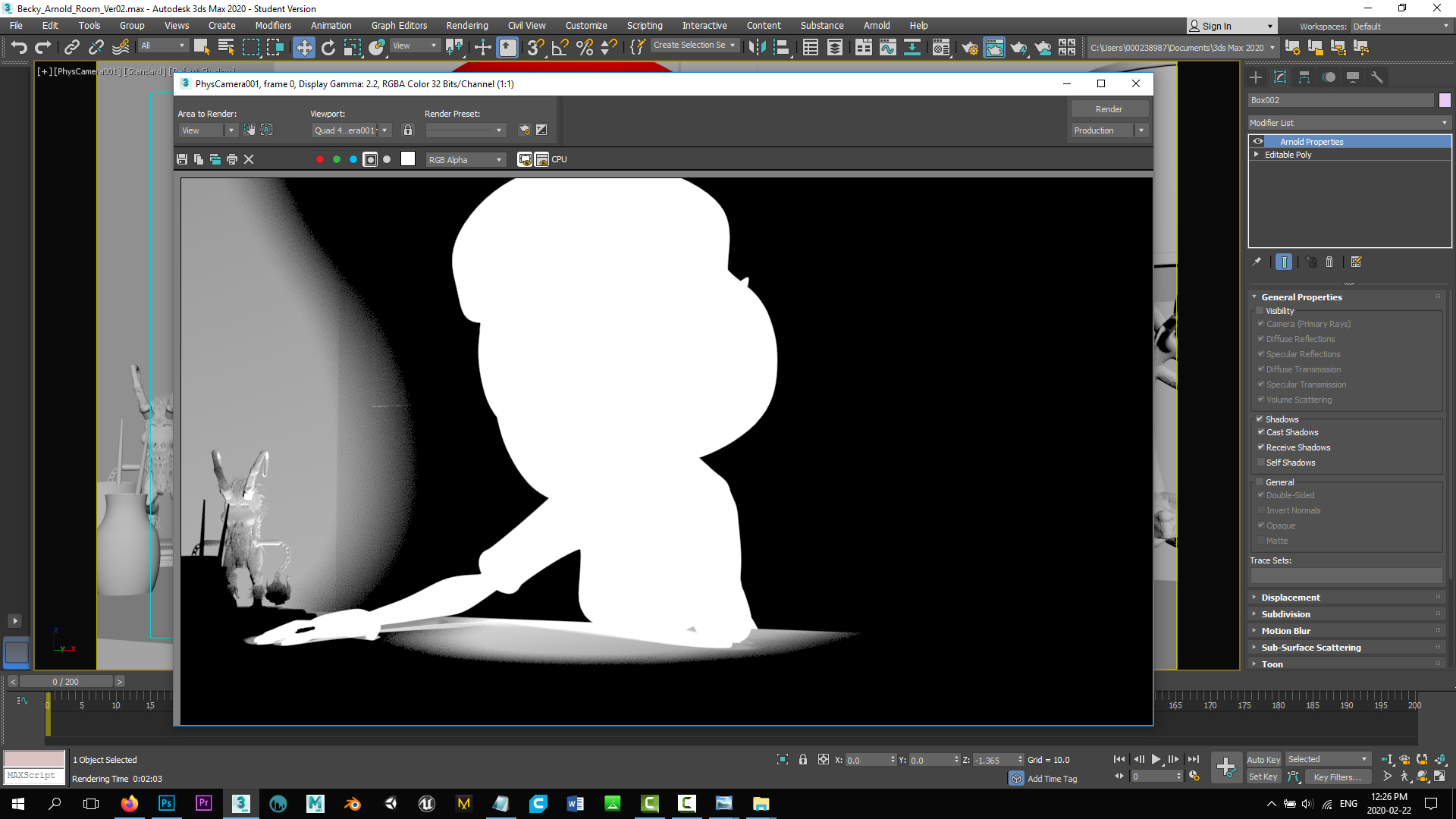 Solved Arnold Matte Shadow and Arnold Properties Modifier Turn off