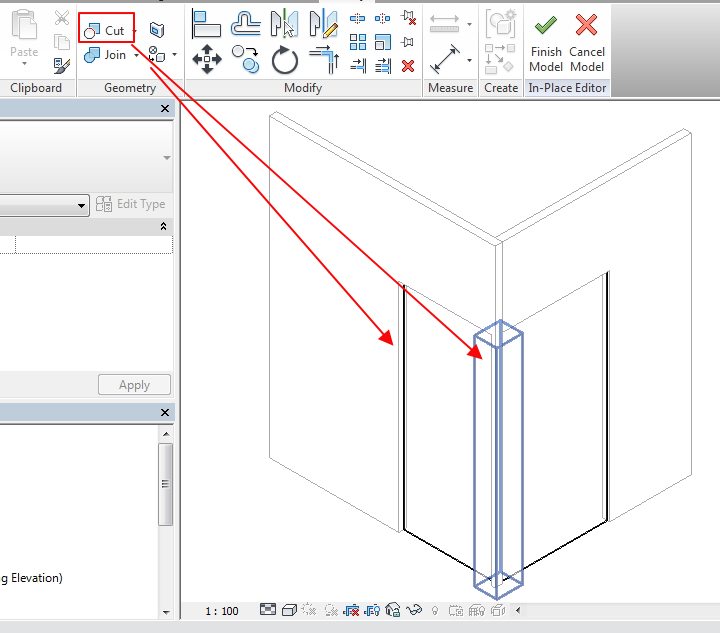 Problem with corner of two curtain walls, each embedded in masonry wall -  Autodesk Community - Revit Products