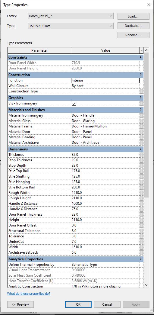 Doors family: Parameters - Autodesk Community