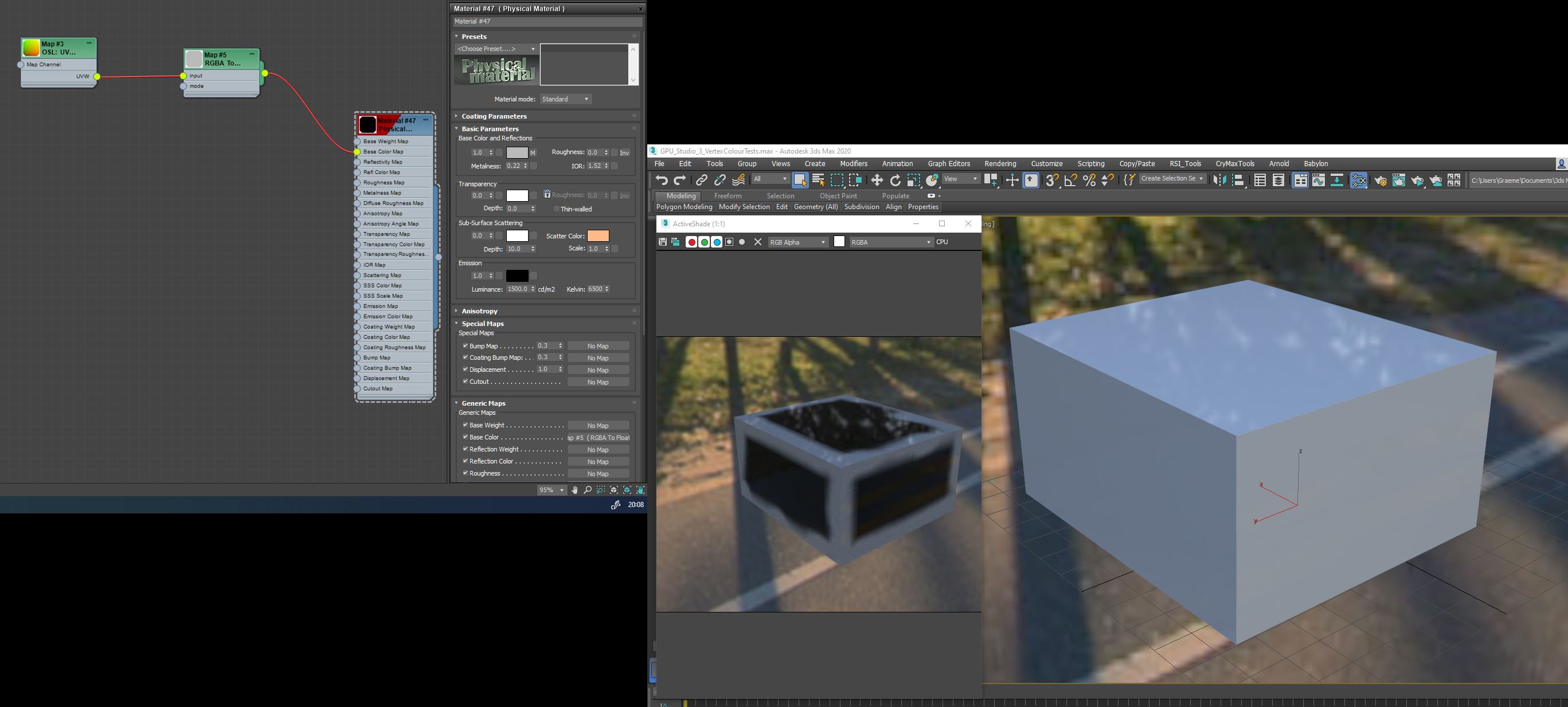 Solved: 3dsMax 2020 : Viewport wont display UV_0 / Vertex Color material  input - Autodesk Community - 3ds Max