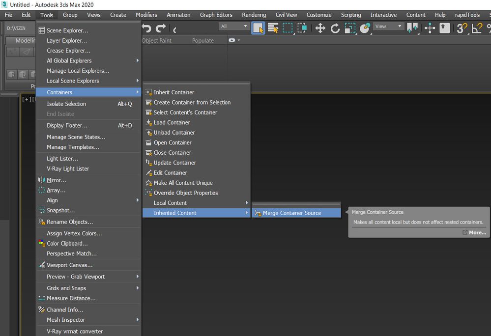 Solved: Merge container content - Autodesk Community - 3ds Max