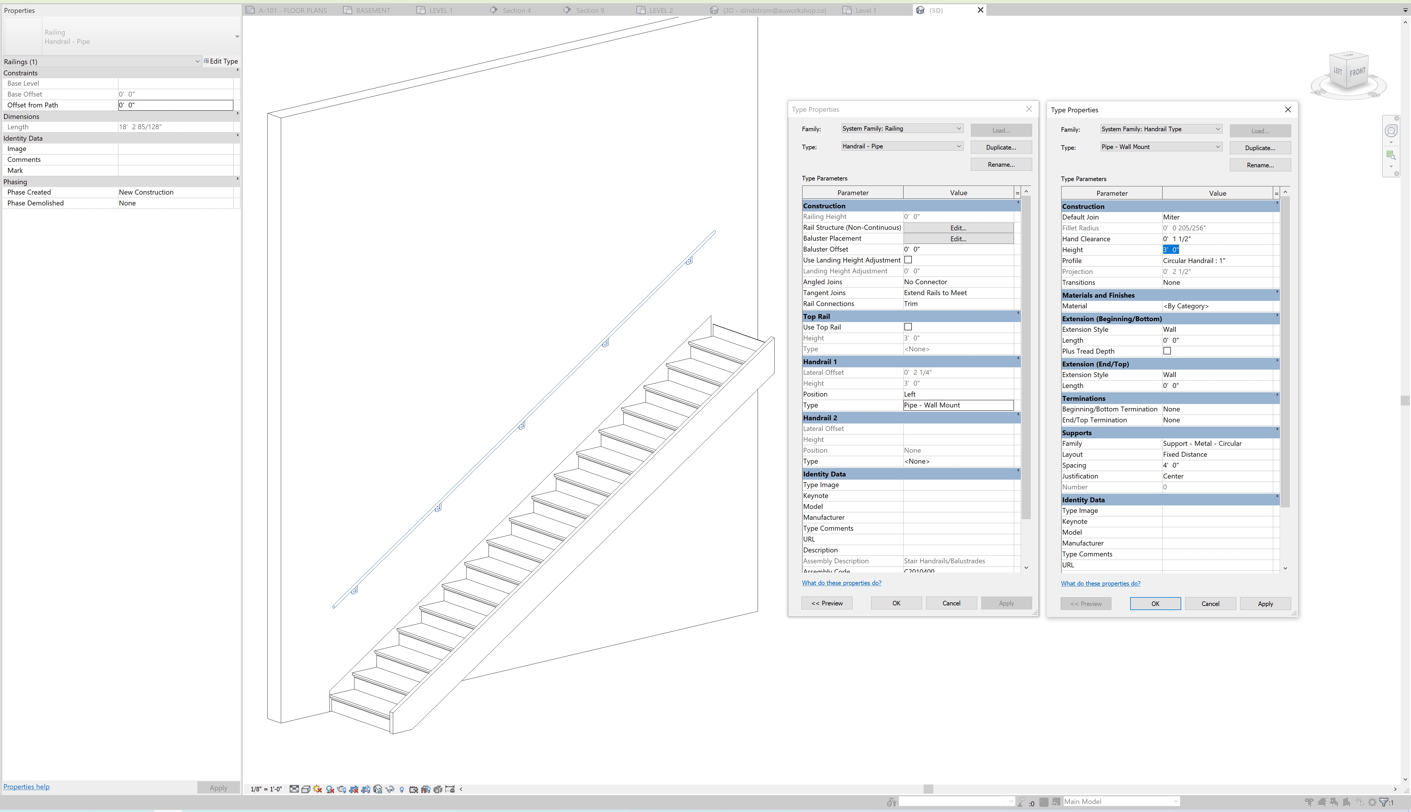 Solved: handrail return without extensions - Autodesk Community