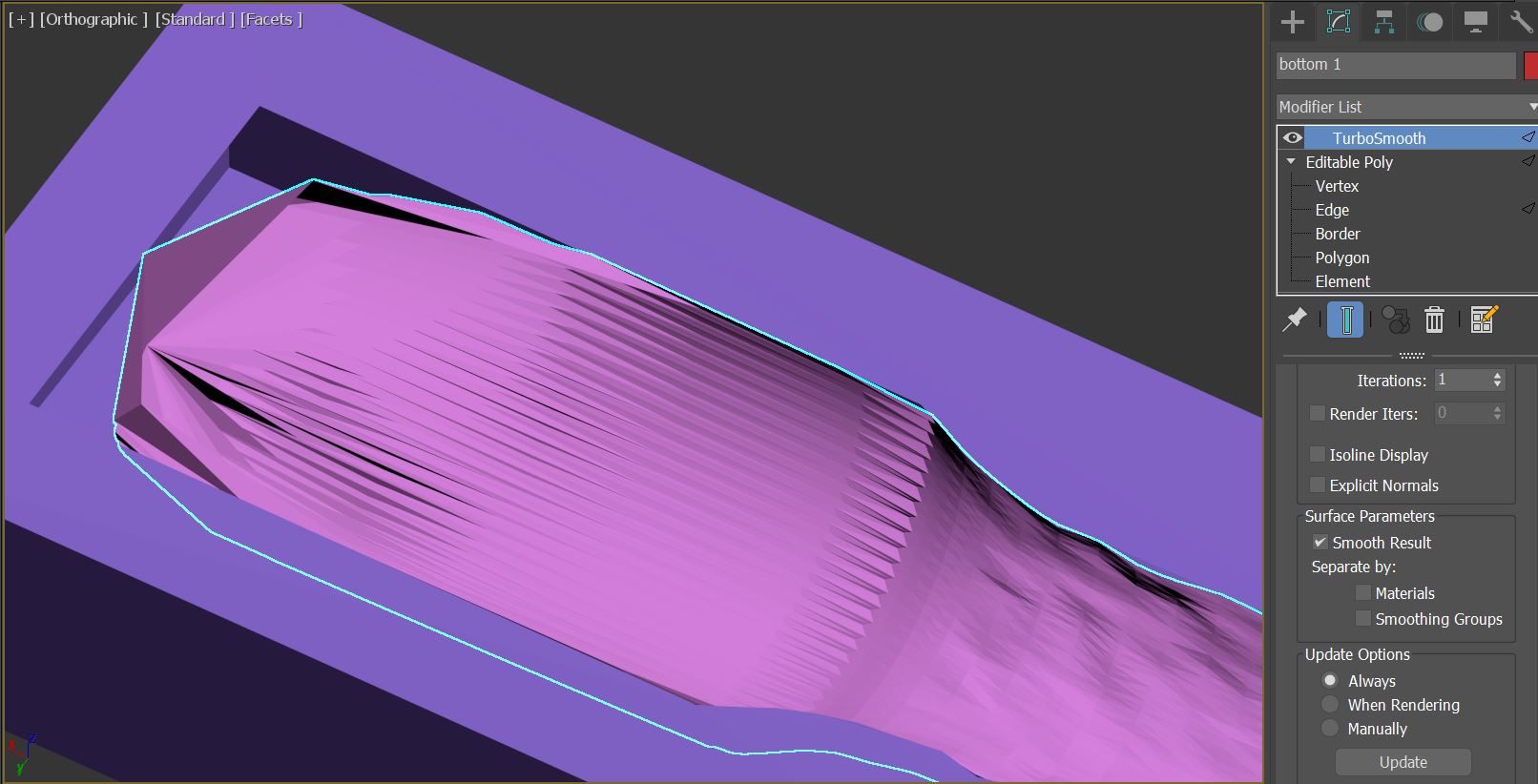 Solved: possible to TurboSmooth while protecting borders? - Autodesk  Community - 3ds Max