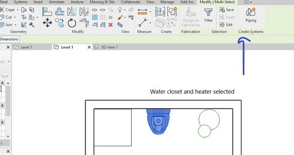 Selected Elements and Click Create System