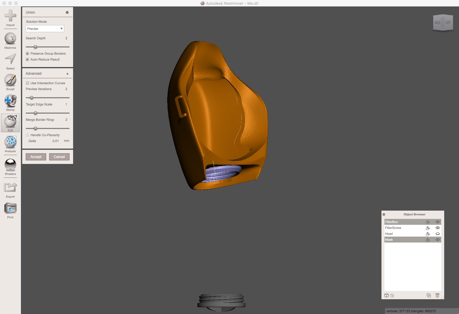 Custom fit filtration mask to print - Autodesk Community