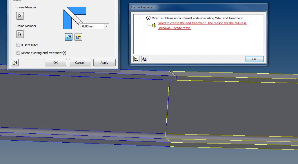 Frame Gen Miter is broken - Autodesk Community