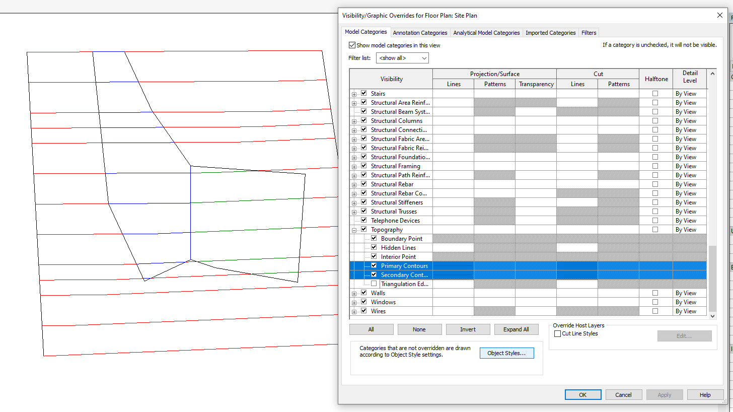 Solved: Different contour lines settings on splitted surface - Autodesk ...