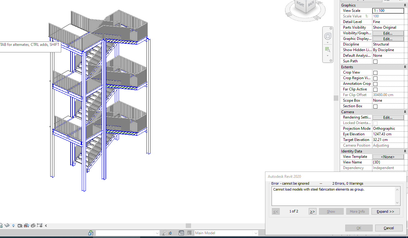 Export Staircase with steel connection :No export as a group and bind ...