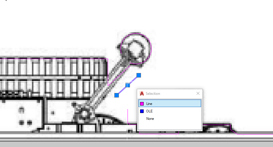 Преобразовать ole в растровый autocad