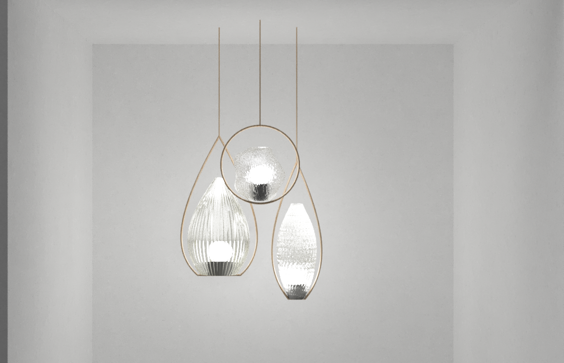 How to render a glass pendant light to produce its projections ...