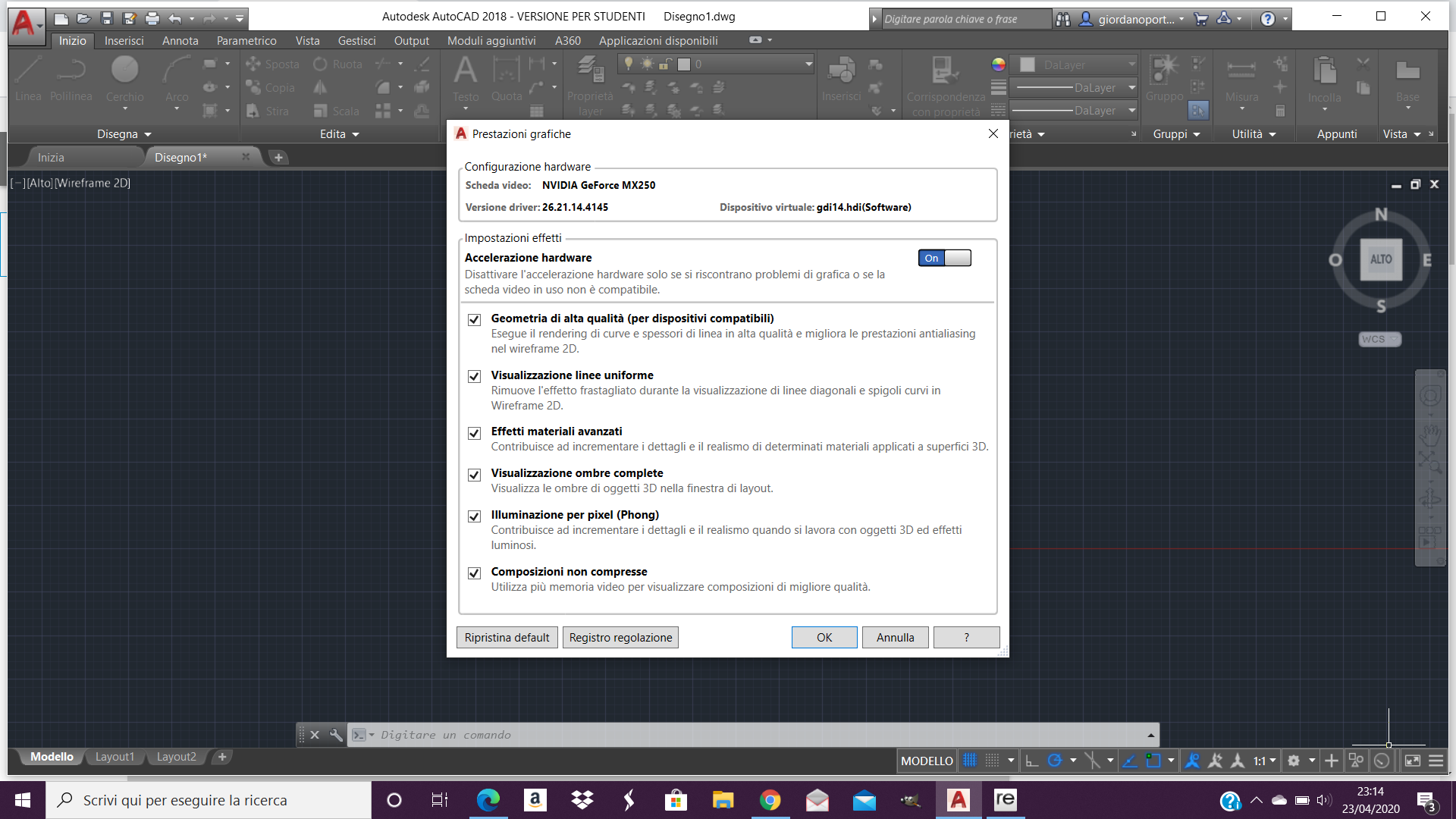 NVIDIA GEFORCE MX 150 PER AUTOCAD - Autodesk Community - AutoCAD