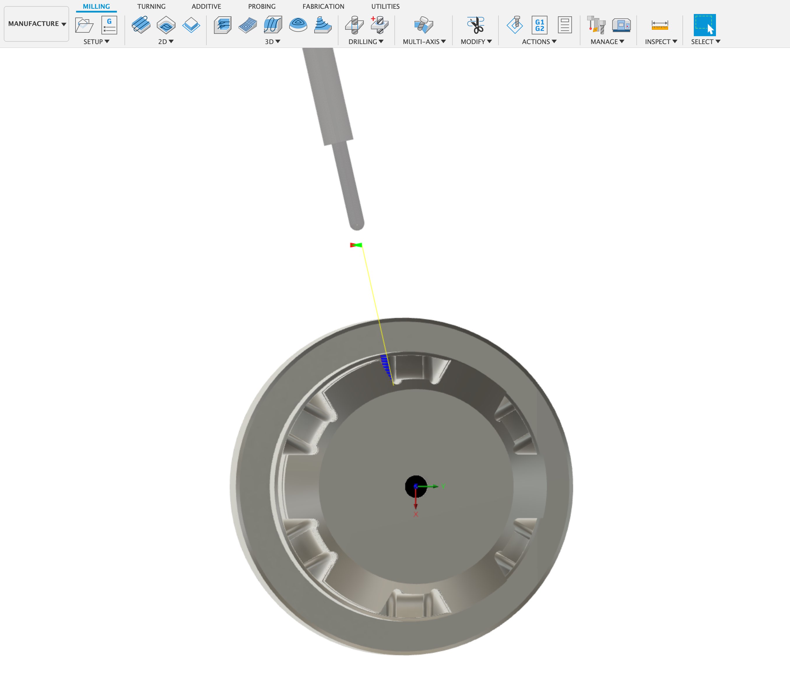 Solved Millturn 3d with ballend mill with turning caxis? can fusion