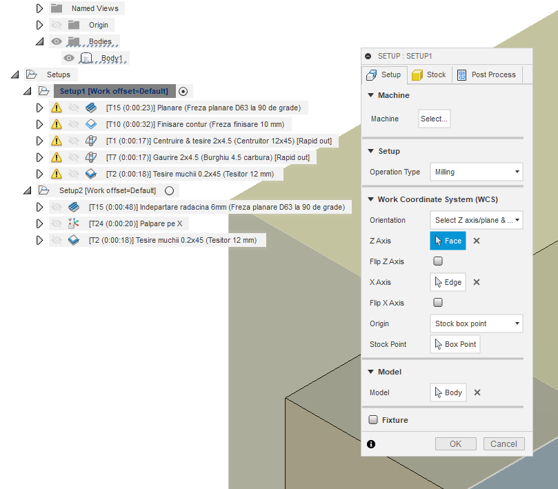 Warning: Setup1 model is missing - Autodesk Community