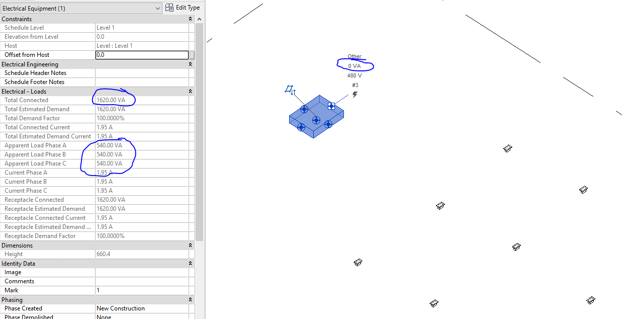 Electrical Equipment power load can not see in plan - Autodesk Community