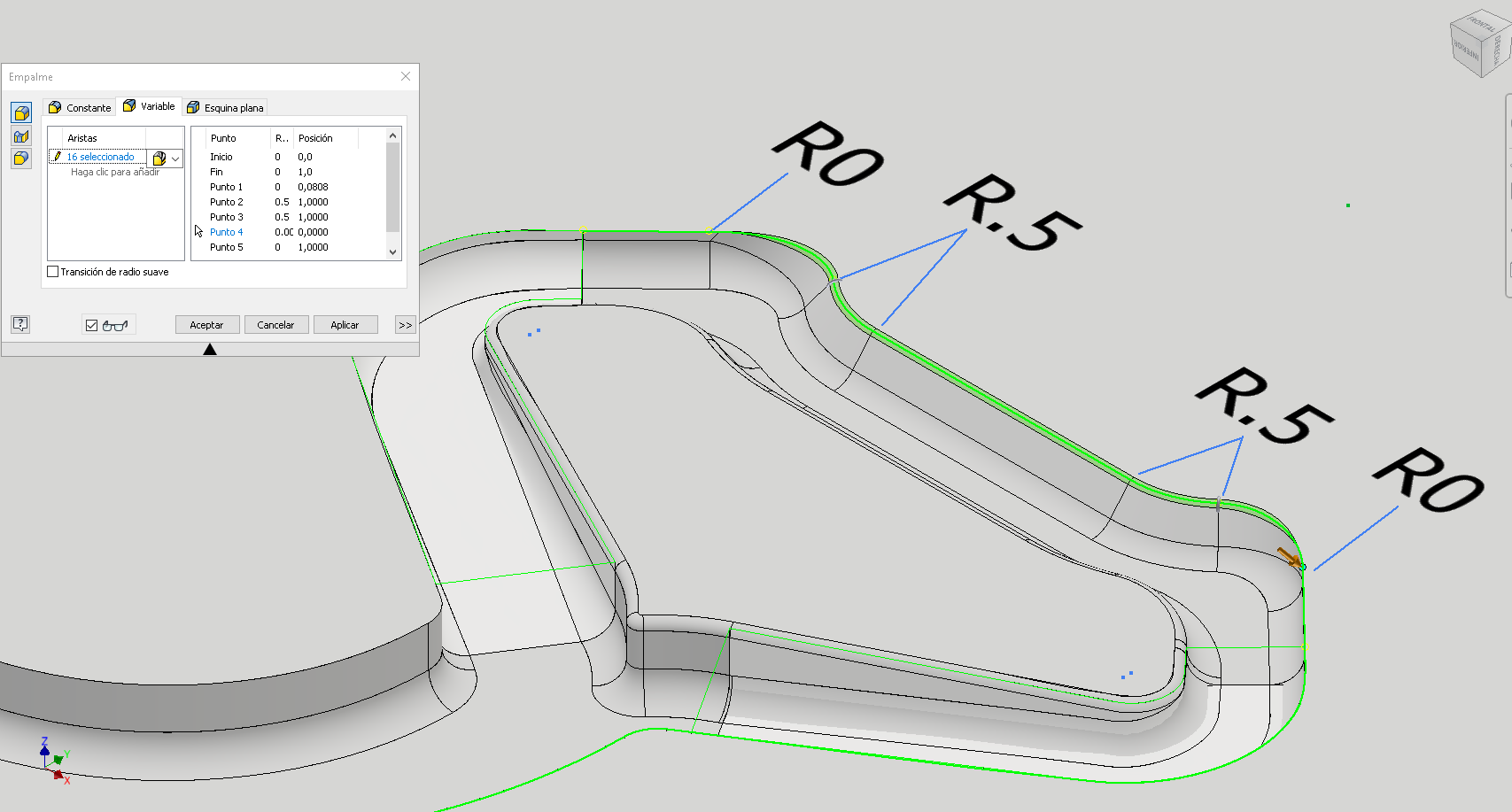 Add variable radius to specific sections of an edge. - Autodesk Community