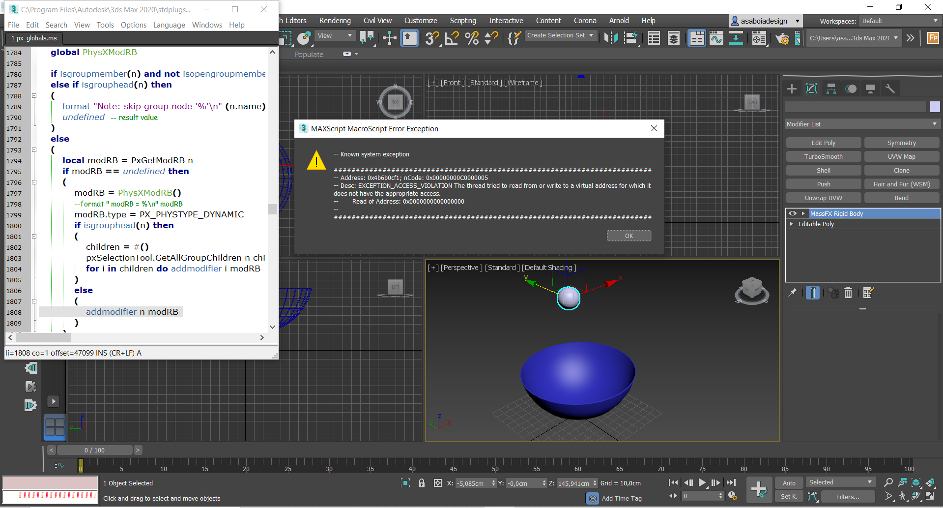 MASS FX not working on 3ds MAX 2020 Autodesk Community