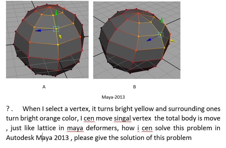 Solved: When I select a vertex, it turns bright yellow and surrounding ones  turn bright yellow to a dark ora... - Autodesk Community - Maya