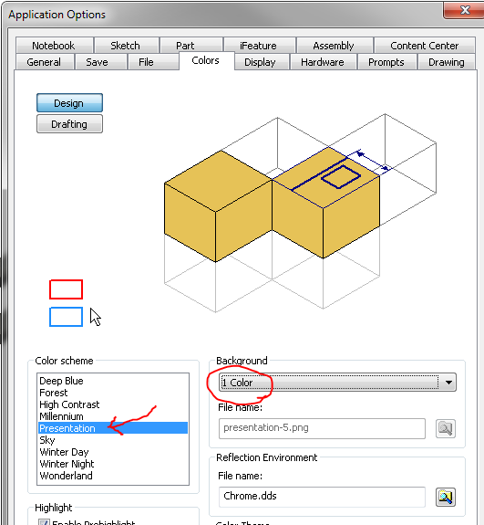 Setting background color - Autodesk Community - Inventor