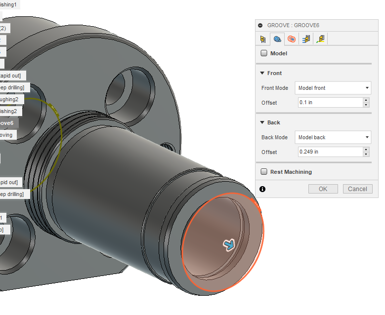 Solved: grooving will not let me set back of cut - Autodesk Community
