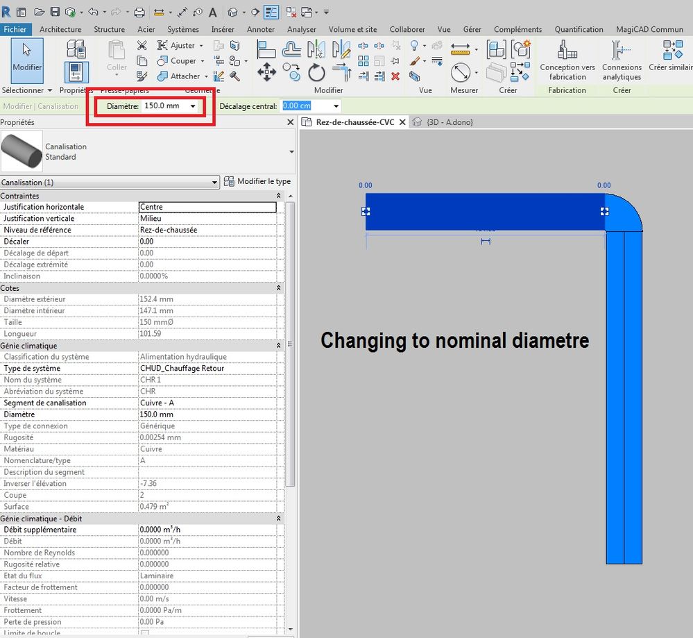 Changing pipe diametre to size - Autodesk Community Revit Products