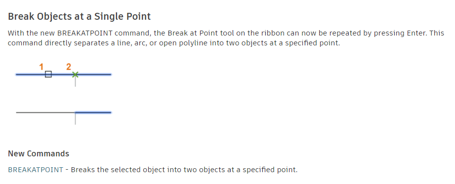Solved: Short cut to Break at point command - AutoCAD