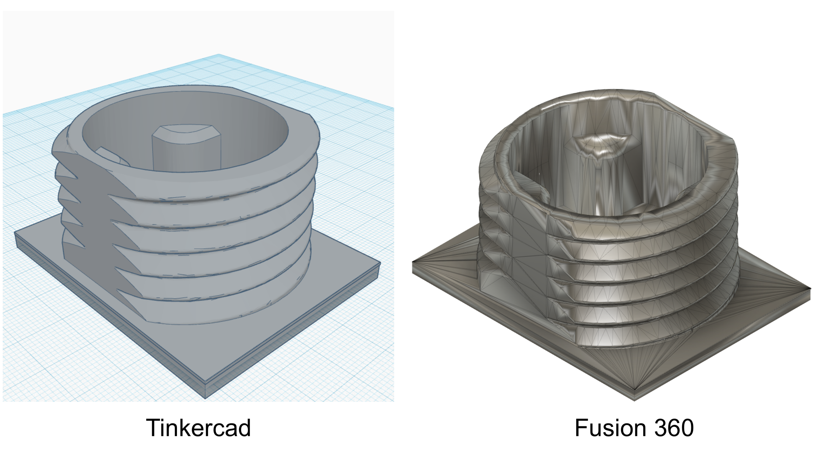 The Tinkercad design process of a place holder