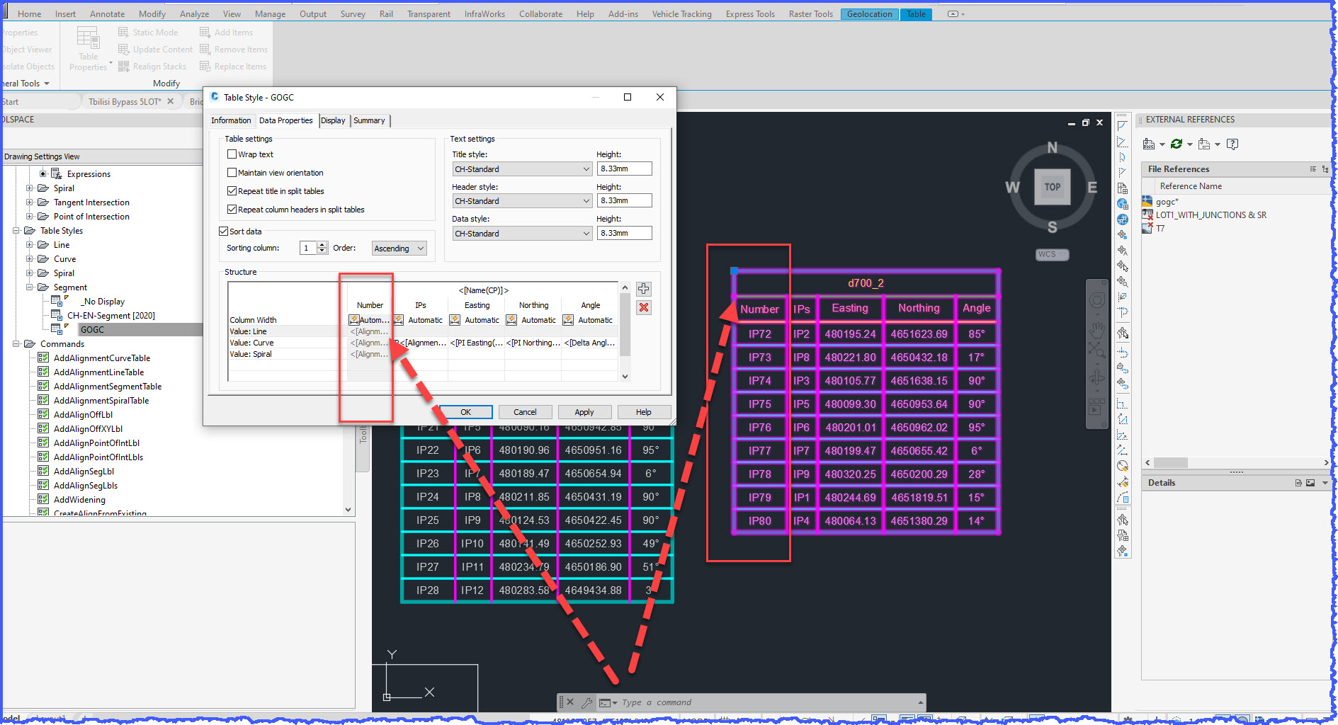 Alignment Table, Delete column - Autodesk Community