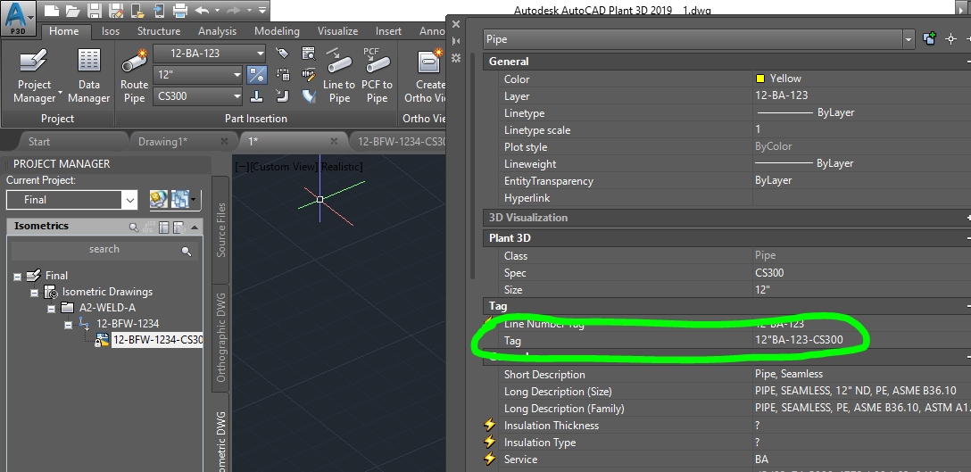 Get the Tag as text in template Isometric - Autodesk Community