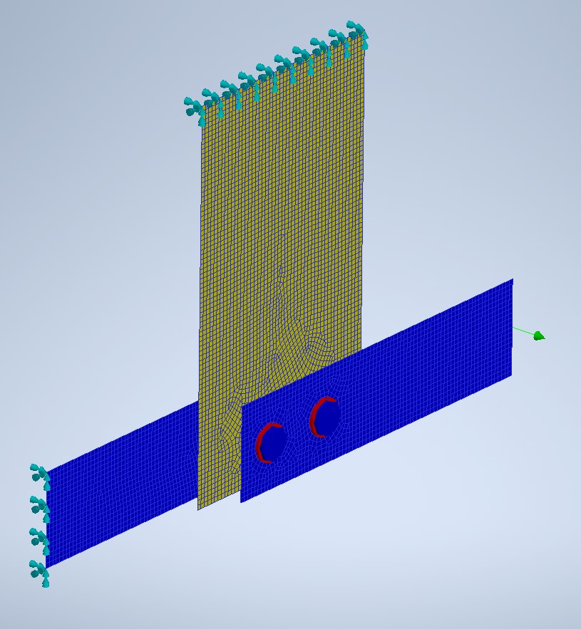 Solved 3 Part Bolted Joint With Shell Elements Autodesk Community Inventor Nastran