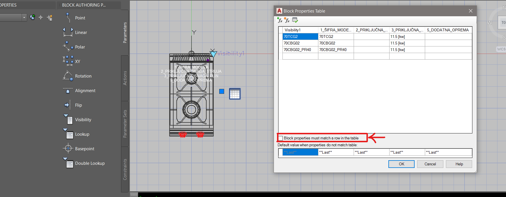 Solved: Block properties table is not following visibility parameter -  Autodesk Community - AutoCAD