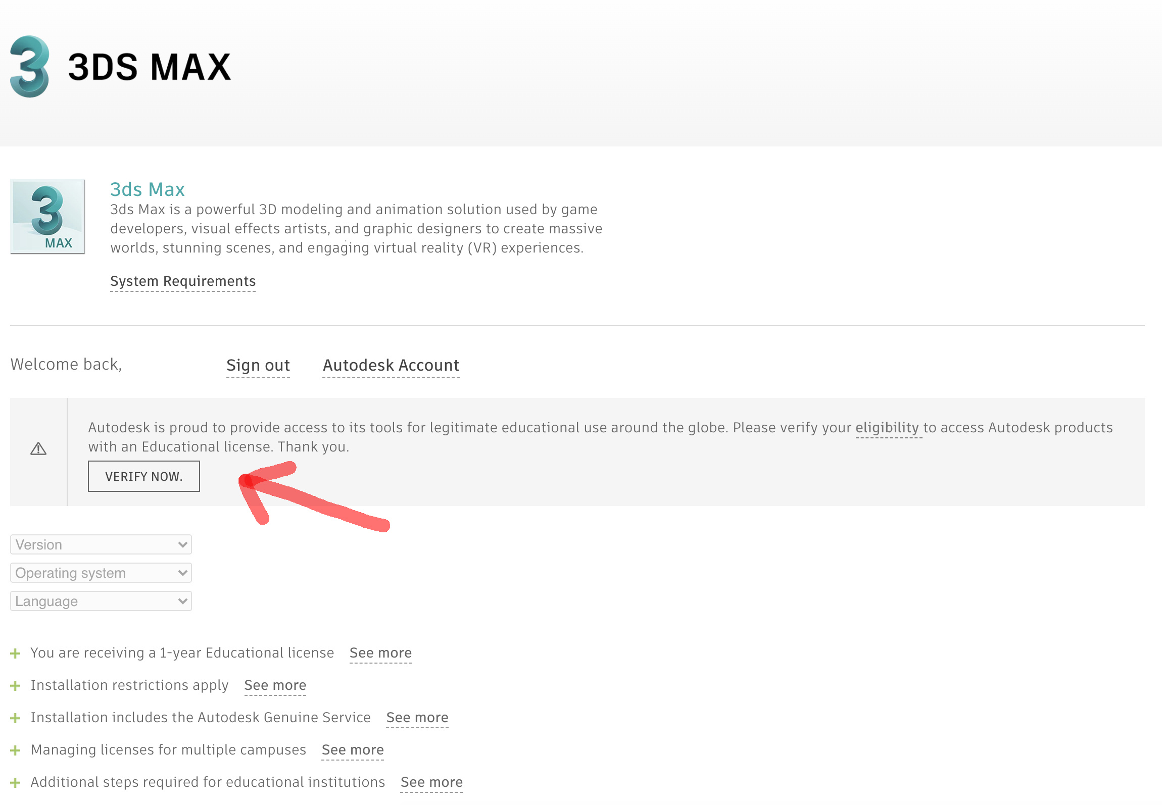 Solved: Issues with verifying student license of 3ds Max - Autodesk  Community - Subscription, Installation and Licensing