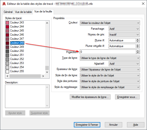 R solu Comment rendre non imprimable des lignes de construction