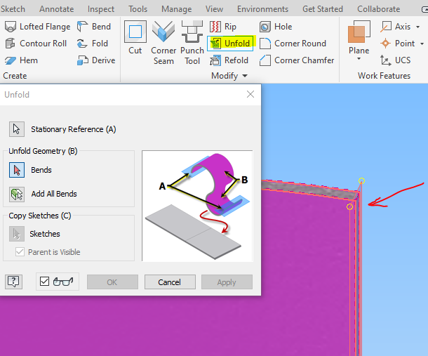 Solved: help bending a sheet metal development - Autodesk Community