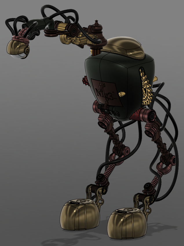 steampunk robot 3d models