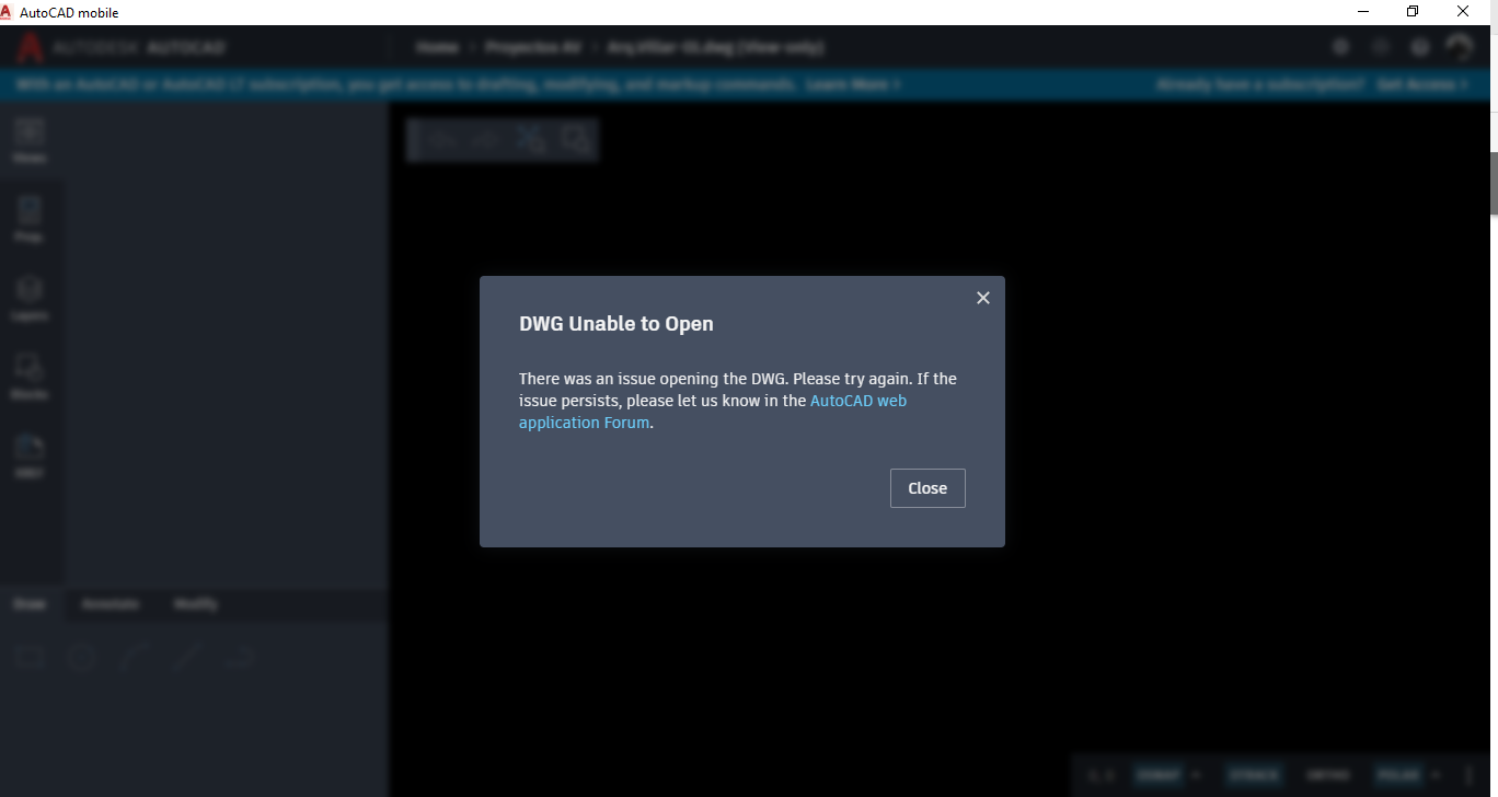 Solved: DWG Unable to open - Autodesk Community