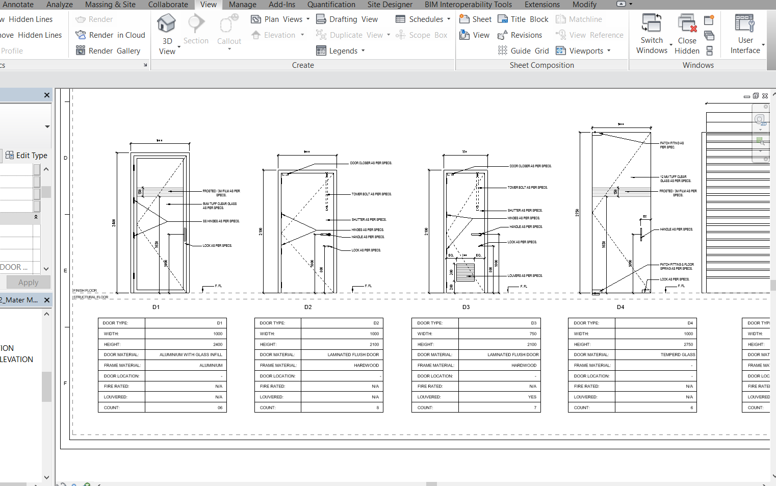 Graphical Schedule for Windows and Doors Page 2 Autodesk Community