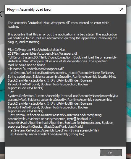 Assembly Load "Wrapper" Plugin Error - Autodesk Community - 3ds Max