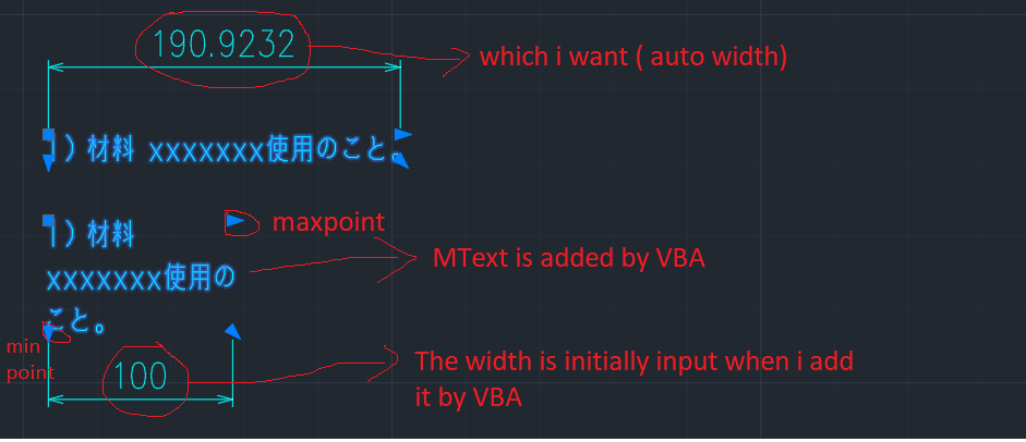 Solved How To Get Width Of Text In Autocad By Vba Autodesk Community Autocad