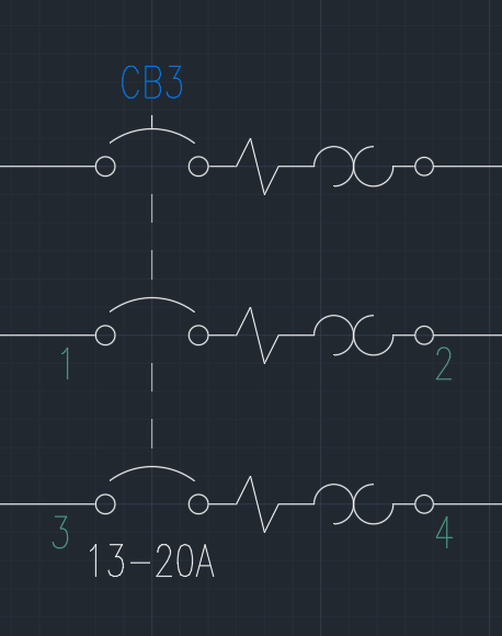 circuit breaker symbol autocad