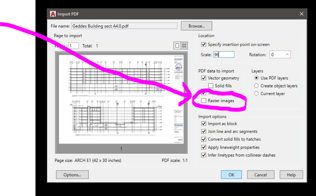 Solved: Pdf Import is not bringing in all objects - Autodesk Community
