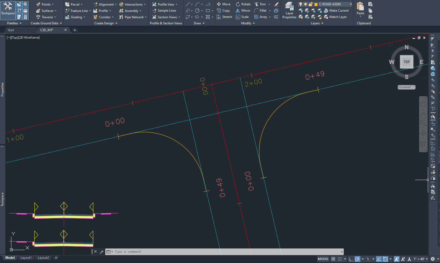 Corridor not following centre alignment help - Autodesk Community